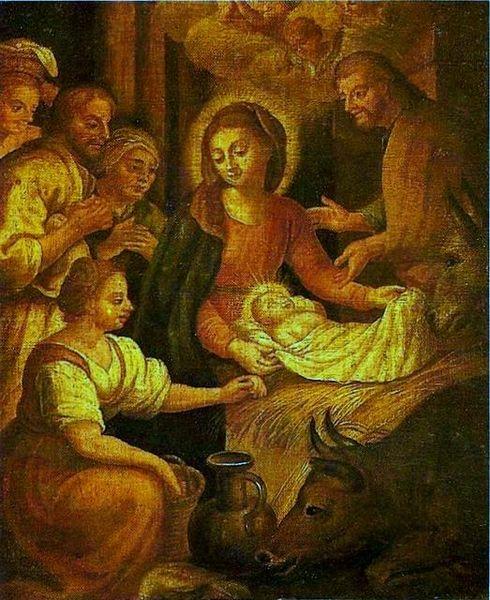 Bento Jose Rufino Capinam Birth of Christ Germany oil painting art